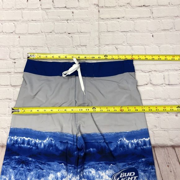 Bud Light Men Swimwear Swim Shorts Trunks Size 32 Board Beer Theme B243 -26 - Picture 2 of 14